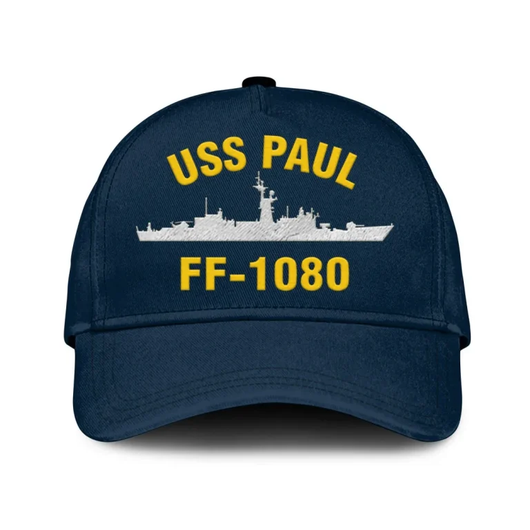 Uss Paul Ff-1080 Classic Cap, Custom Print/embroidered Us Navy Ships Classic Baseball Cap, Gift For Navy Veteran
