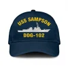 Uss Sampson Ddg-102 Classic Cap, Custom Print/embroidered Us Navy Ships Classic Baseball Cap, Gift For Navy Veteran
