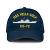 Uss Vella Gulf Cg-72 Classic Cap, Custom Print/embroidered Us Navy Ships Classic Baseball Cap, Gift For Navy Veteran