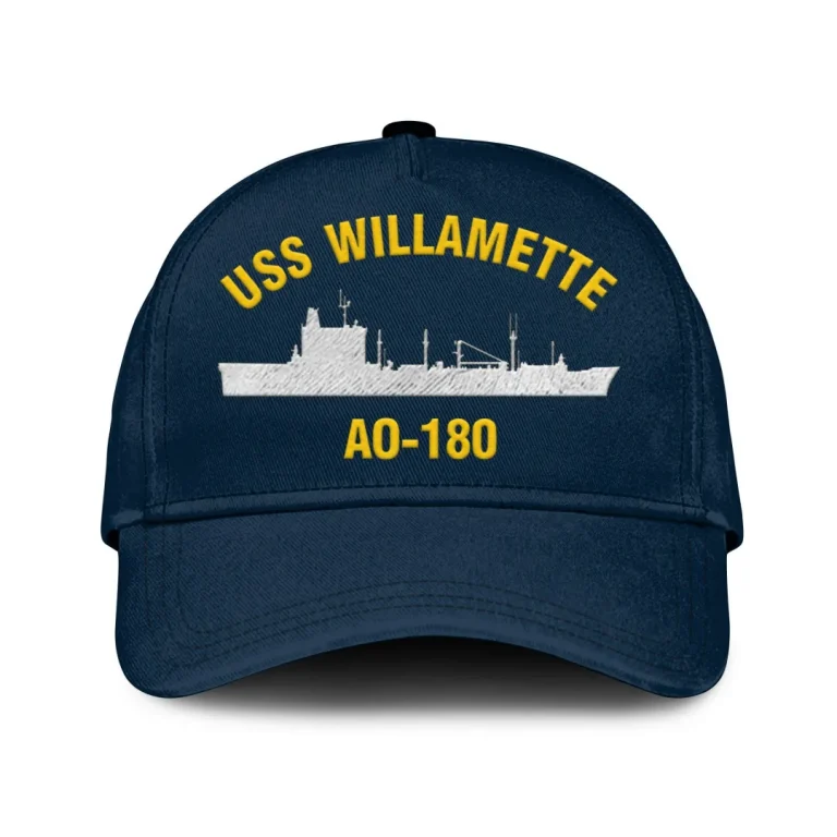 Uss Willamette Ao-180 Classic Cap, Custom Print/embroidered Us Navy Ships Classic Baseball Cap, Gift For Navy Veteran