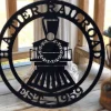 Train Metal Sign, Custom Train Sign, Personalized Train Sign, Railroad Sign, Railway Sign, Train Room, Train Decor, Train Name Sign