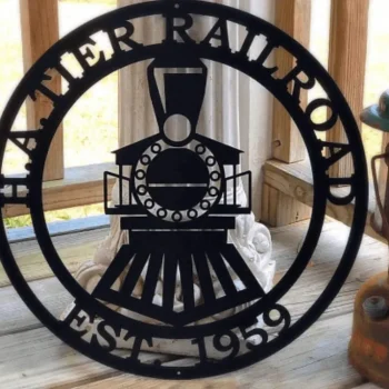 Train Metal Sign, Custom Train Sign, Personalized Train Sign, Railroad Sign, Railway Sign, Train Room, Train Decor, Train Name Sign