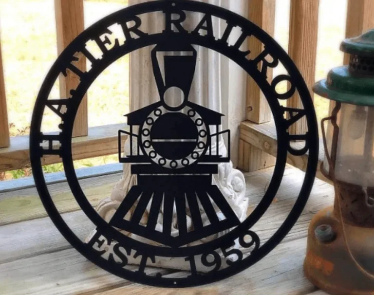 Train Metal Sign, Custom Train Sign, Personalized Train Sign, Railroad Sign, Railway Sign, Train Room, Train Decor, Train Name Sign