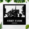 Personalized Metal Farm Sign Tractor Monogram, Custom Outdoor Front Gate