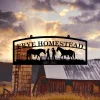 Personalized Metal Farm Sign Horse With Led Lights, Custom Outdoor Ranch, Barn, Stable, Front Gate, Wall Decor Art Gift