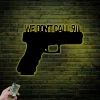 We Don't Call 911 Handgun Metal Sign With Led Lights, Funny Gun Metal Sign, Gun Gift, Porch Sign