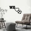 We Love Soccer Metal Wall Sign With Led Lights, Soccer Sign, Metal Soccer Sign, Metal Soccer, Soccer Home Decor, We Love Soccer, We Love Soccer Sign