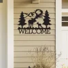 Metal Welcome Moose Sign, Cut Metal Sign, Metal Wall Art, Metal House Sign