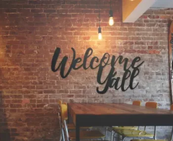 Welcome Y'all Cut Metal, Metal Art Wall Decor, Cut Wall Hanging, Home Decoration, Home Gift