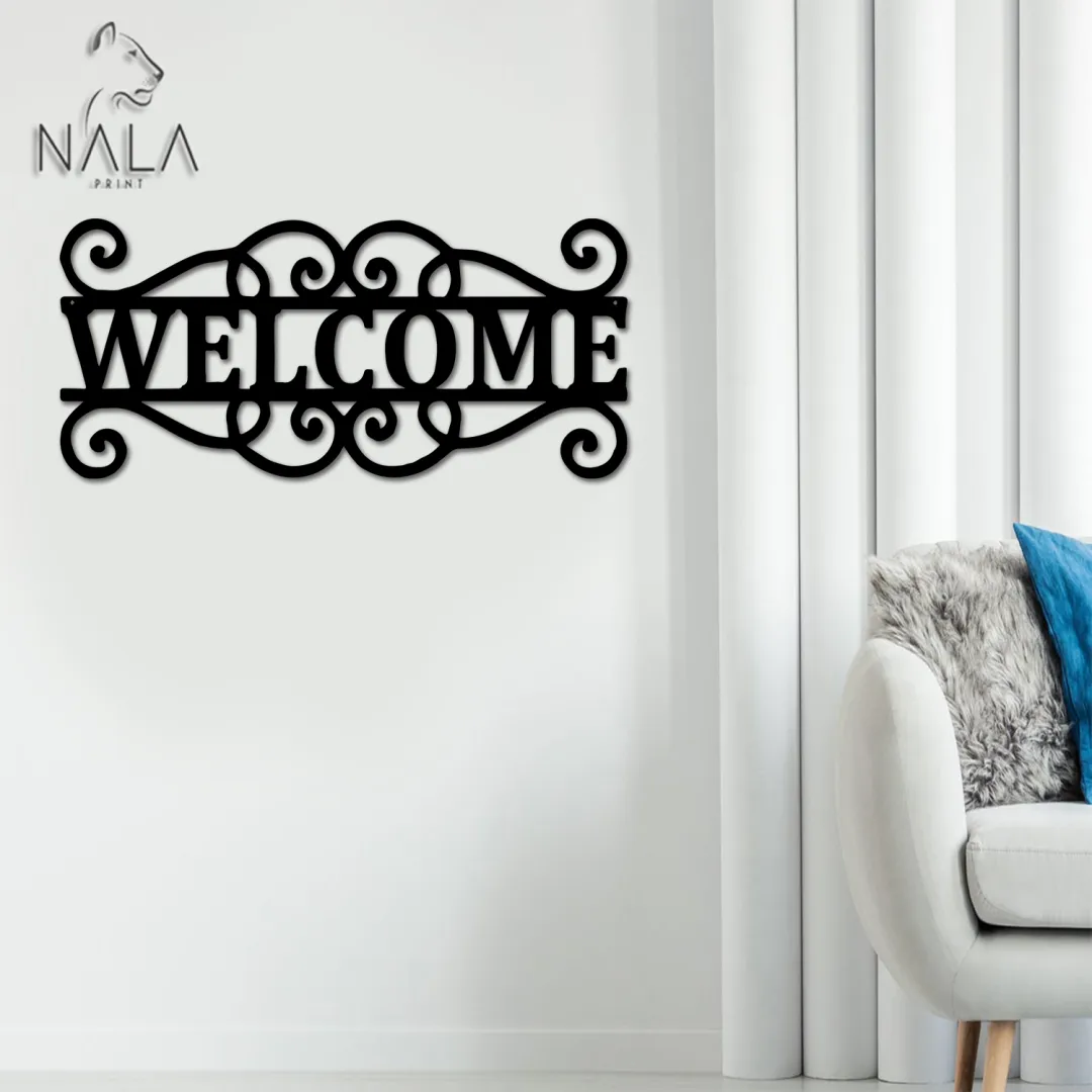 Welcome_2520Sign2_3b95ab07-78b9-4b38-9876-e9c5b8e82b0d.webp Decorative Welcome Metal Sign, Wall Hanging, Wall Art Decor, Front Porch Decor, Welcome Sign, Home Decor