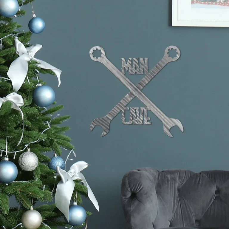 Man Cave Monogram Cut Metal, Metal Art Wall Decor, Cut Wall Hanging ...