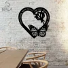 Your Wings Are Ready But Our Heart Were Not... Metal Sign, Family Love Wall Art Decor, Wall Hanging, Butterfly Heart Design