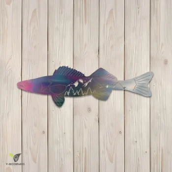 Sauger Fish Metal Wall Art, Sauger Backyard Welded Accent