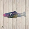 Lake Trout Fish Metal Wall Decoration, Lake Trout Iron Plaque