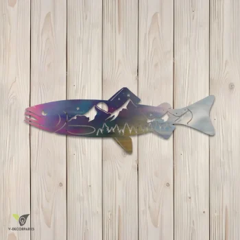 Brook Trout Fish Metal Wall Art, Brook Trout Gift For Dad