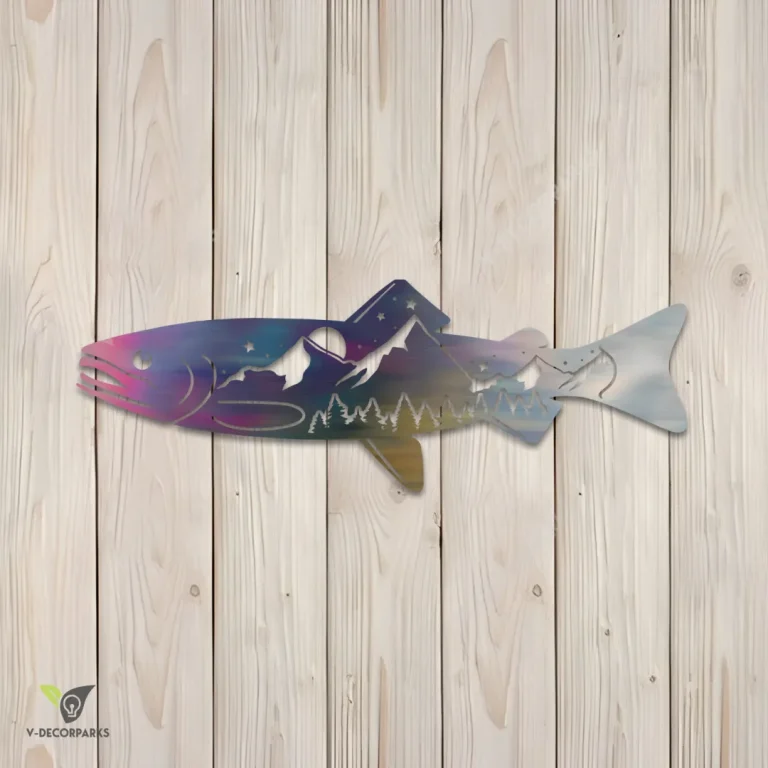 Brook Trout Fish Metal Wall Art, Brook Trout Gift For Dad
