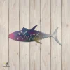 Tuna Fish Metal Wall Art Design, Tuna Heat Coloring Steel Plaque
