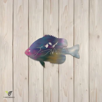 Bluegill Fish Metal Sign, Bluegill Fishing Porch Decoration Idea