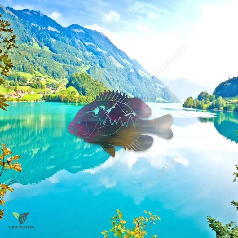 Redear Sunfish Metal Art, Redear Sunfish Heat Induced Color Decor