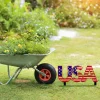 Rusty Usa Flag Metal Garden Art, Usa Exterior Stake For Dad