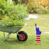 Rusted Liberty Statue Metal Garden Decor, American Patriots Weatherproof Stake
