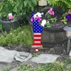 Rusted Liberty Statue Metal Garden Decor, American Patriots Weatherproof Stake
