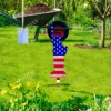 Rusted Liberty Statue Metal Garden Decor, American Patriots Weatherproof Stake