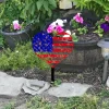 Rustic Heart Shape 4th Of July Metal Garden Art, Heart Outside Decor