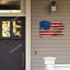 Sikorsky Uh-60 Black Hawk American Flag Metal Wall Art, Sikorsky Uh-60 Black Hawk Independence Day Gift For Veterans