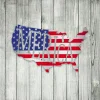 Merica Cool Metal Sign, 4th Of July Flag Housewarming Decor