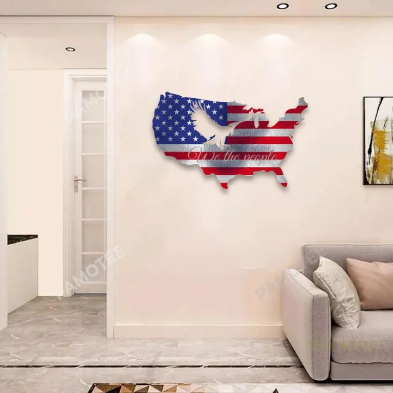 We The People American Eagle, Flag Metal Sign, We The People Gift For Patriot Dad