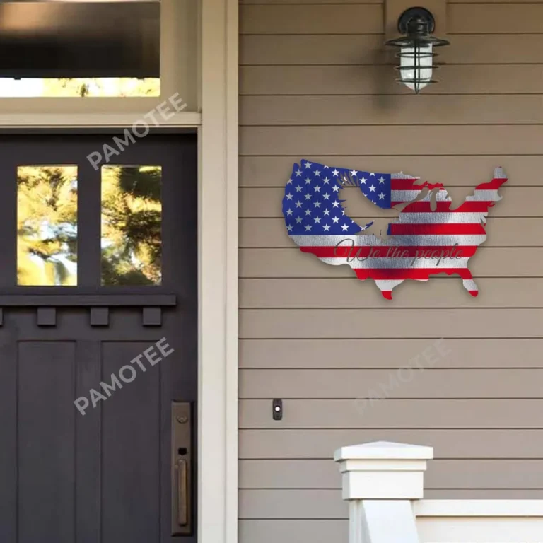 We The People American Eagle, Flag Metal Sign, We The People Gift For Patriot Dad