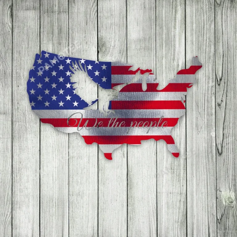 We The People American Eagle, Flag Metal Sign, We The People Gift For Patriot Dad
