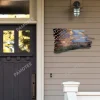 America, Home Of The Free Because Of The Brave Metal Art, Welded Decor For Veterans
