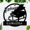Custom Piano Metal Wall Art, Piano Music Studio Name Sign, Piano Lover Decor, Gift For Pianist