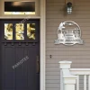 Customized Lake Scene Metal Art Monogram, Pond Steel Plaque