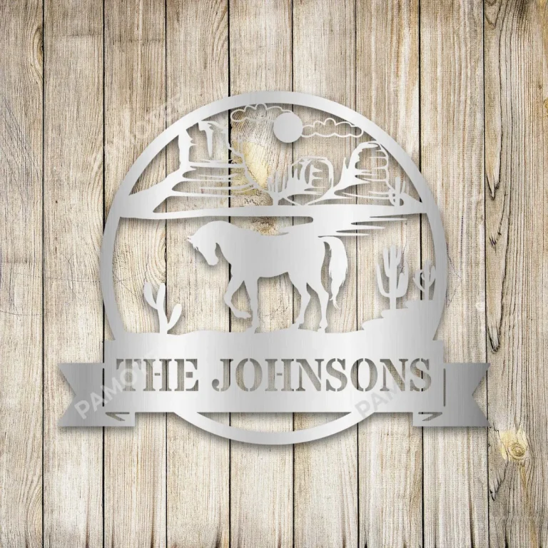 Custom Desert Horse Metal Sign, Arizona, Western America Decorative Artwork