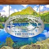 Custom Address Father And Son Fishing On Lake Metal Sign, Pond, Stork Laser Cut Gift For Him