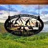 Custom Name And Est Date Moose Metal Sign, Moose Hunter Decoration