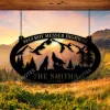 Customized Couple Wolf Metal Sign, Wildlife Iron Gate Sign