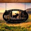 Personalized Moose Metal Sign, Hunting Welded Wall Hanging For Dad