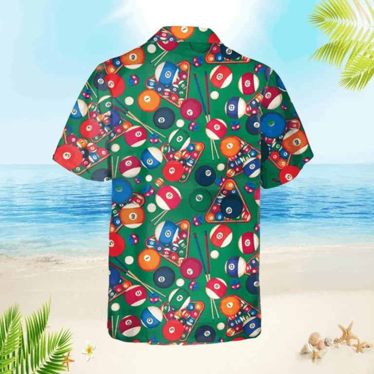Billards Table Hawaii Shirt, Cues, Billards Balls Summer Clothing, Aloha Shirt For Mens, Womens