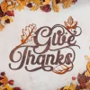 Give Thanks Pumpkin Leaves Rustic Metal Art, Thanksgiving Quote Home Decoration