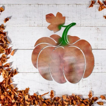 Copper Pumpkin Metal Wall Art, Fall, Autumn Interior, Exterior Accent