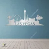 Las Vegas Skyline Silhouette Metal Art, Las Vegas City Interior Accent Metal Sign