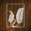 Fern Leaves Rectangle Metal Wall Art, Fern Modern Decoration