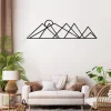 Modern Mountain And Sun Metal Wall Art, Geometric Mountain And Sun Housewarming Decoration