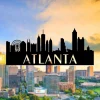 Atlanta City Skyline Metal Sign, Atlanta Horizon Laser Cut Artwork Metal Sign