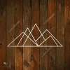 Geometric Mountain Metal Wall Decor, Geometric Mountain Stainless House Accent