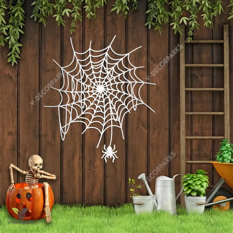 Spider Web Metal Art, Halloween Occasion Laser Cut Wall Hanging